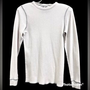 BOYS Bc Ethic off white thermal shirt.